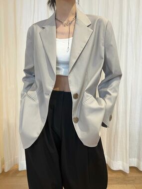 NWT New Asm Anna Classic Women's Light Tan Blazer Size Medium
